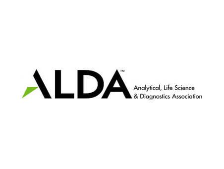 Logo der ALDA (Analytical, Life Science & Diagnostics Association) in Schwarz und Grün auf hellem Hintergrund.