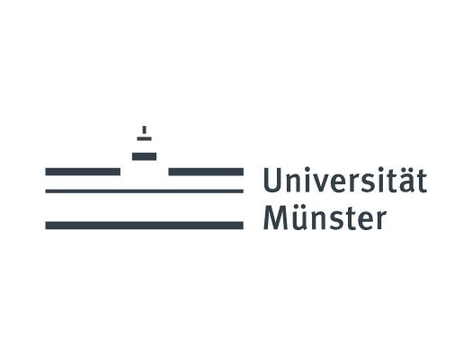 Logo der Universität Münster mit stilisiertem Gebäude und Schriftzug „Universität Münster“ daneben.